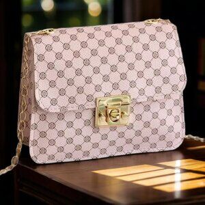 Pink Lattice | 4-Heart Clover Crossbody Purse
